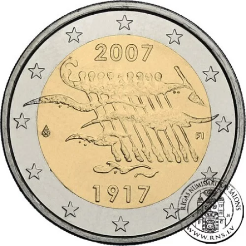 Finland 2 Euro 2007 90th Anniversary Of Finland S Independence